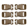 6 Heavy Duty Military Replacement Backpack Pack Quick Connect Snap Buckles 1"