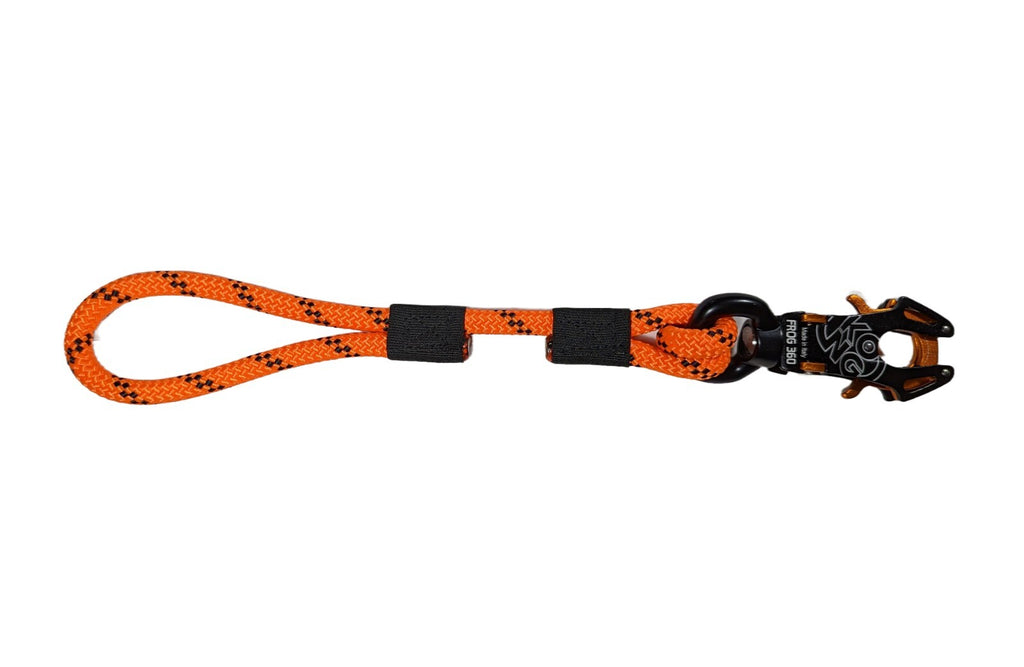 Heavy Duty Dog Short Traffic Rope Handle Leash with Kong FROG 360 Swivel Clip
