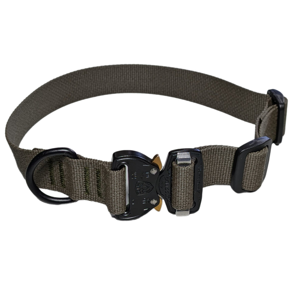 Mini Small Medium D Ring 1" Adjustable Dog Collar Quick Release Cobra Buckle