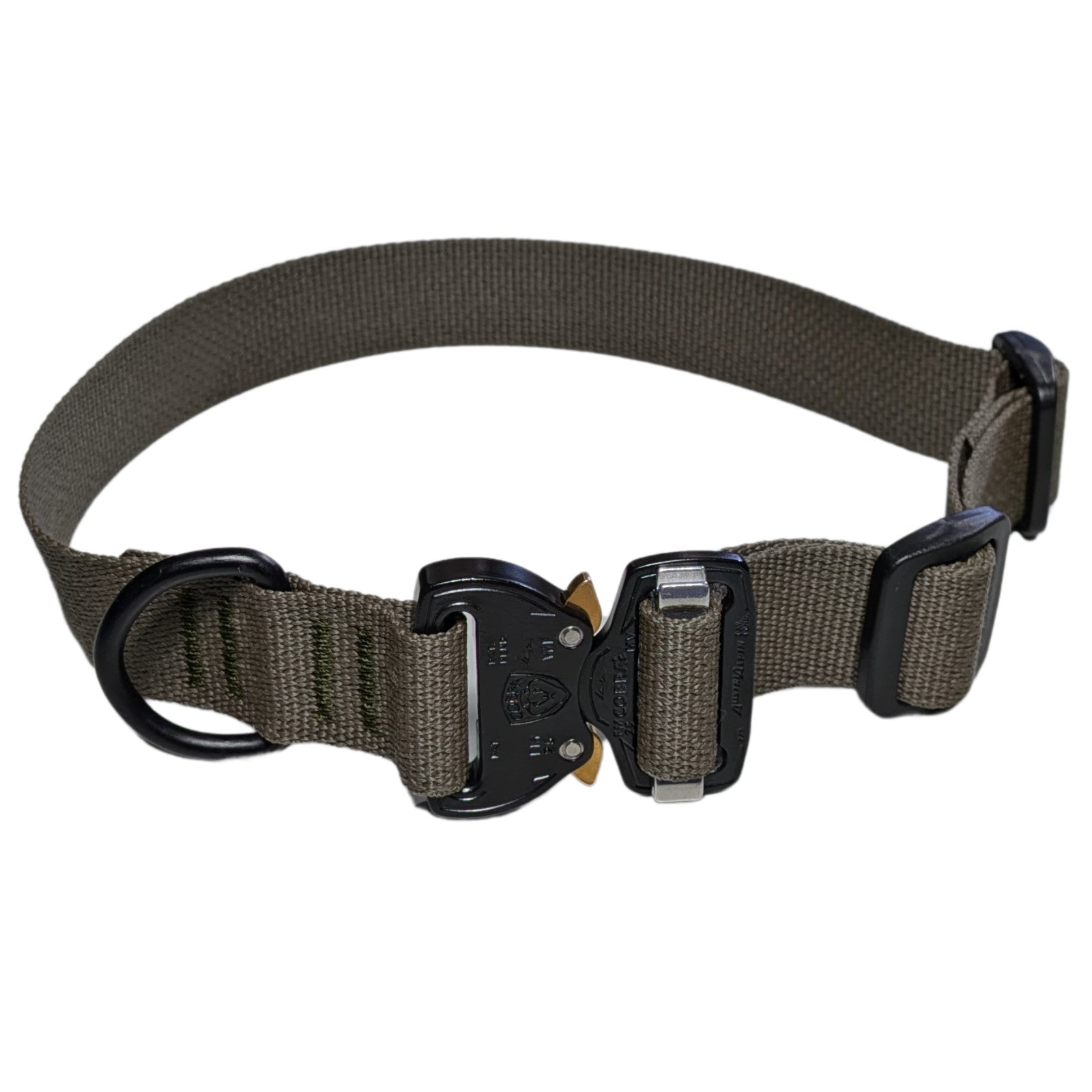 Mini Small Medium D Ring 1" Adjustable Dog Collar Quick Release Cobra Buckle