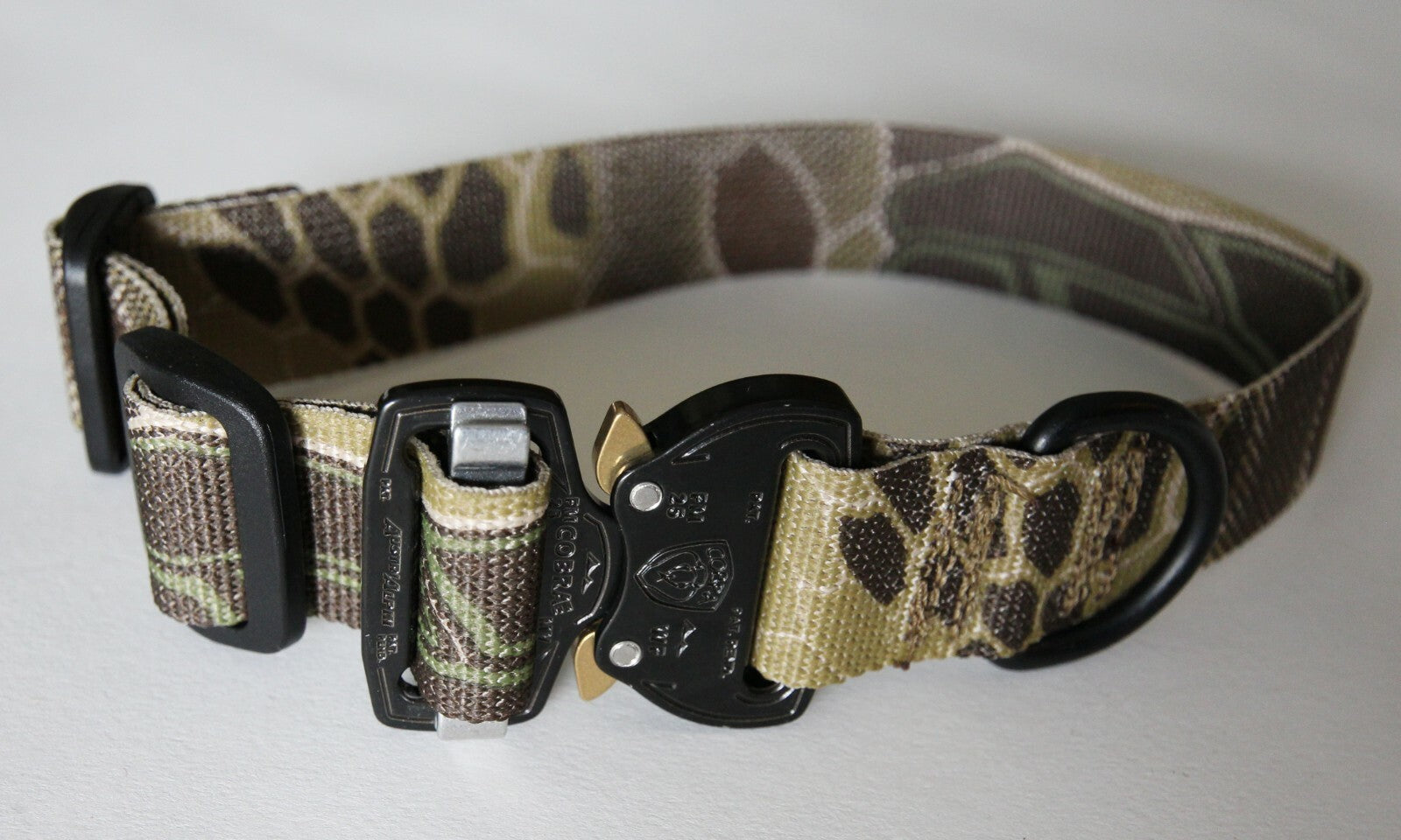 Mini Small Medium D Ring 1" Adjustable Dog Collar Quick Release Cobra Buckle