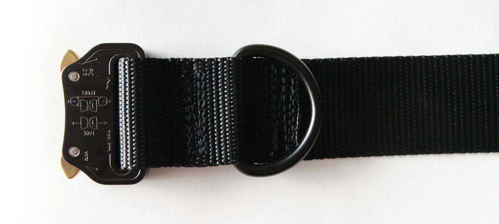 Heavy Duty Nylon D-Ring 1.5" Soft Flexible Dog Collar Quick Release Cobra Buckle