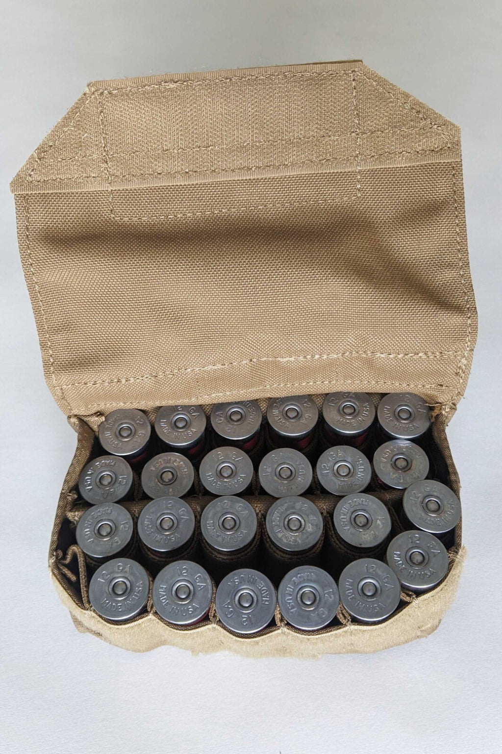 24 Round Military Clay Trap Skeet Shotgun Shell Cartridge Holder Ammo Mag Pouch