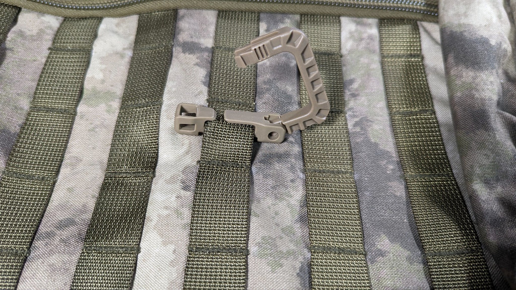 10 Backpack Vest MOLLE Grimloc Carabiner Gear Attachment Snap Clips TAN 499