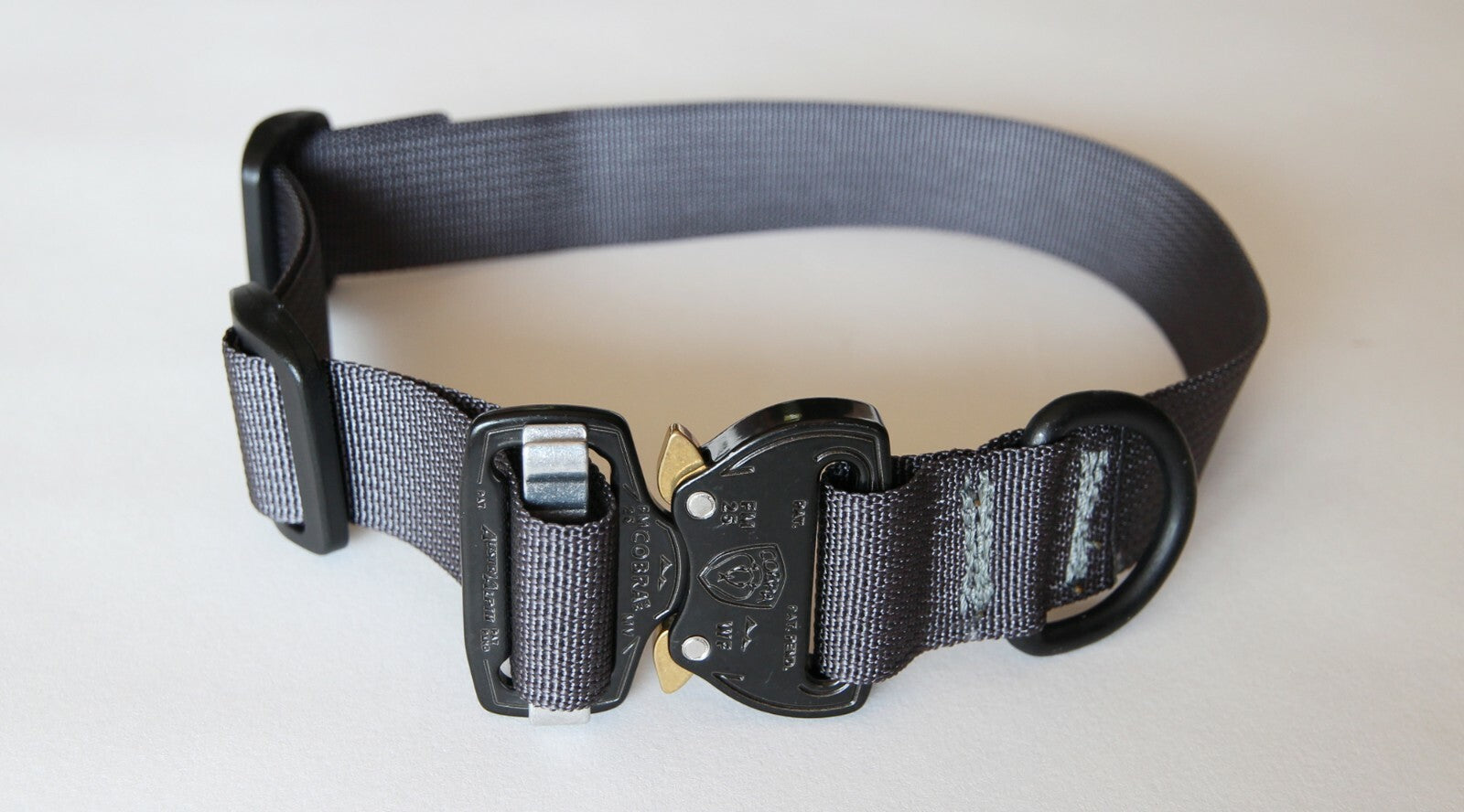 Mini Small Medium D Ring 1" Adjustable Dog Collar Quick Release Cobra Buckle
