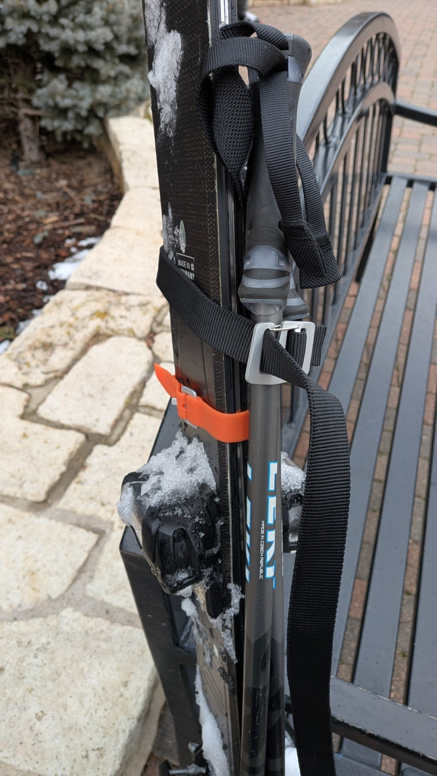 Heavy Duty Adjustable Ski & Pole Gear Carrying Carrier Shoulder Sling Strap