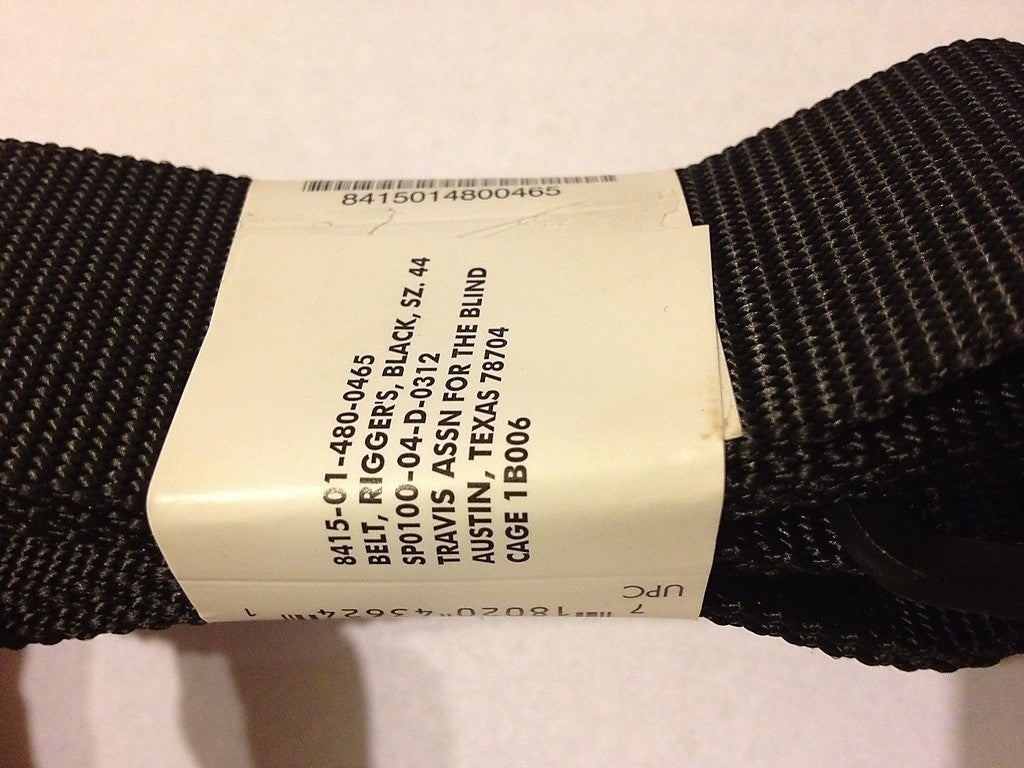 US Military Tactical Black Nylon Uniform BDU Riggers Belt 32" 34" 36"