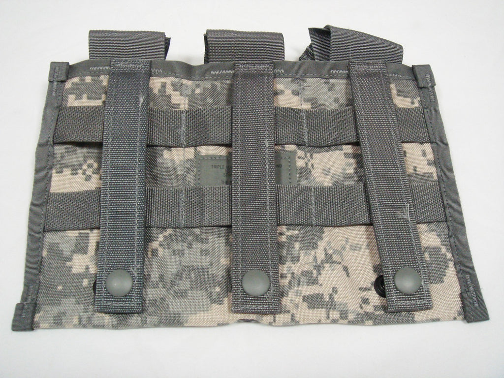 US Military Army ACU Camo MOLLE Triple MAG 30 Round Ammo Utility Pouch