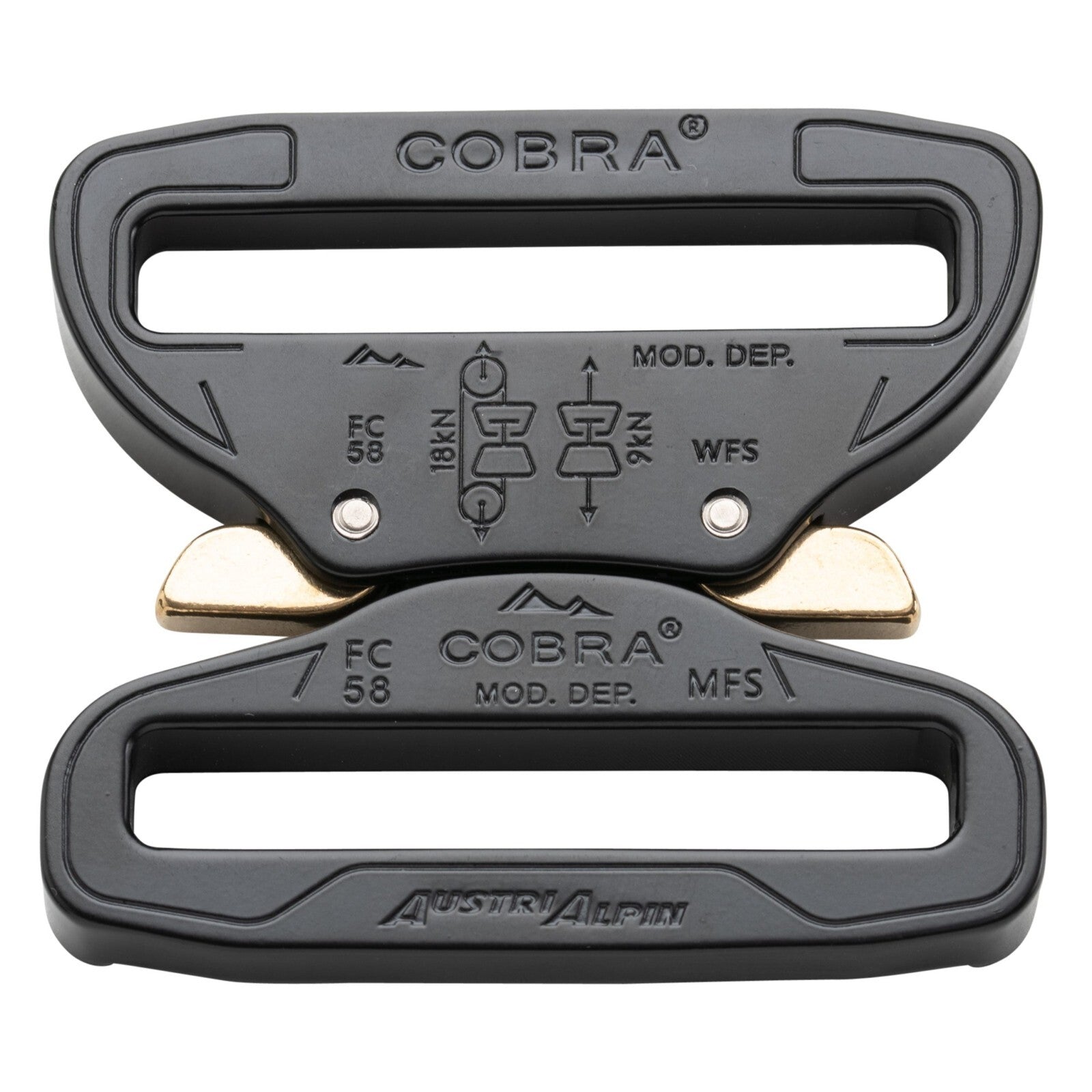 COBRA 2.25" 58mm Quick Release Tactical Dual Wide Fixed Duty Belt Buckle