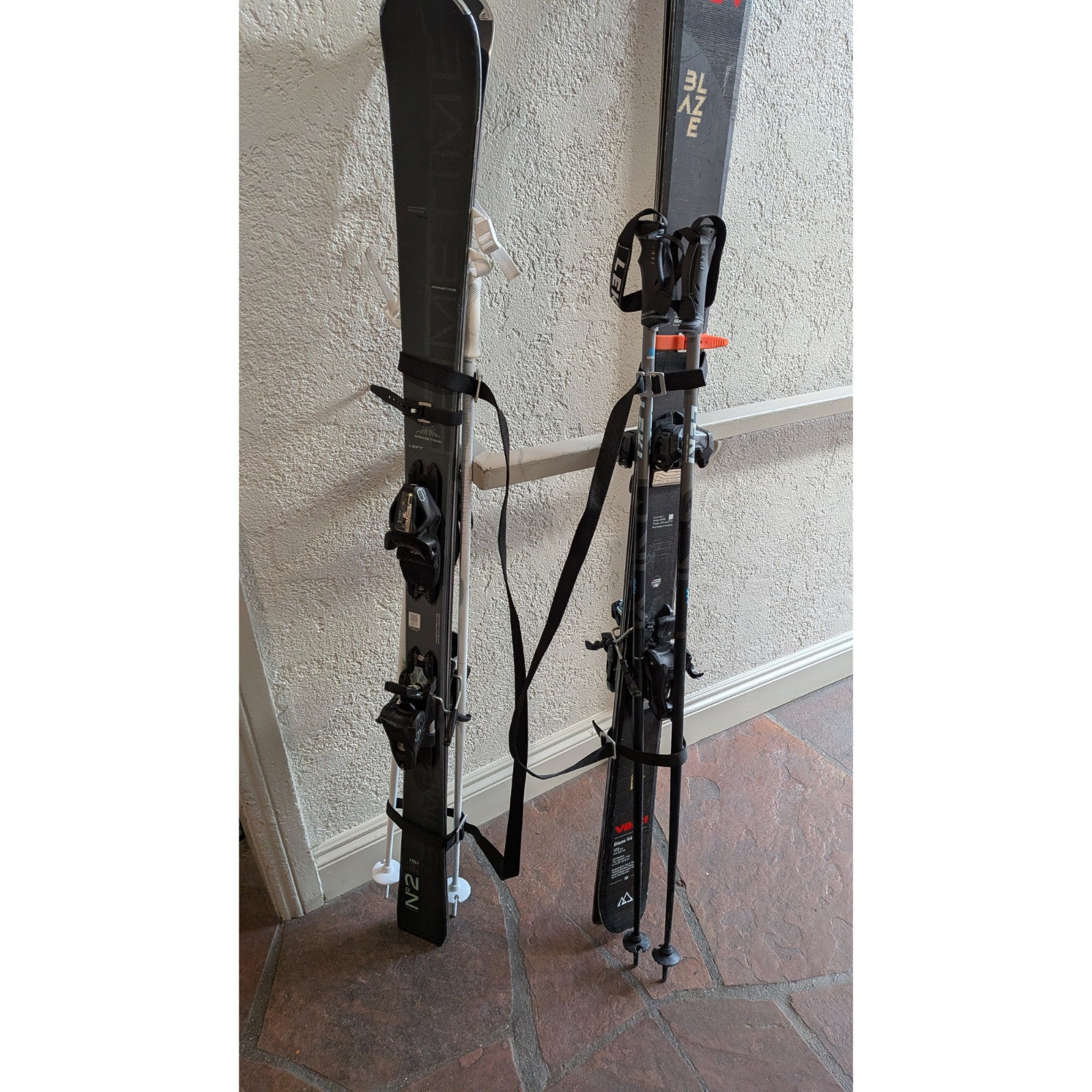 Heavy Duty Adjustable Ski & Pole Gear Carrying Carrier Shoulder Sling Strap
