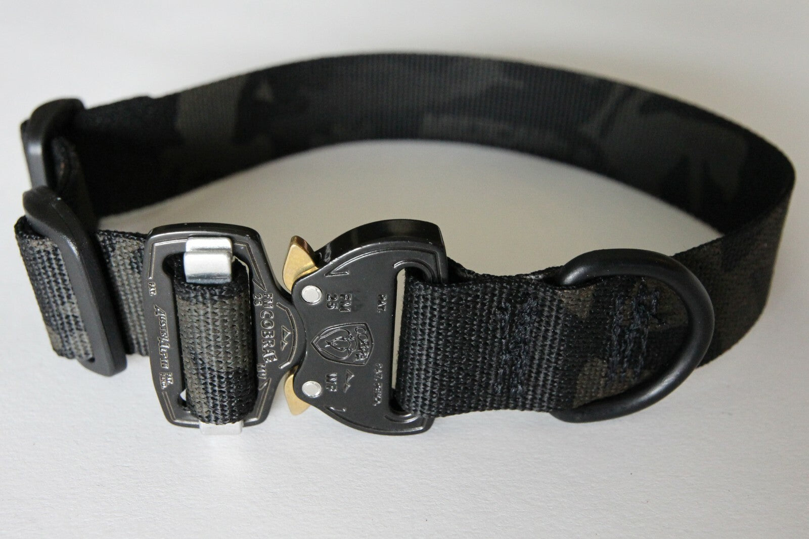 Mini Small Medium D Ring 1" Adjustable Dog Collar Quick Release Cobra Buckle