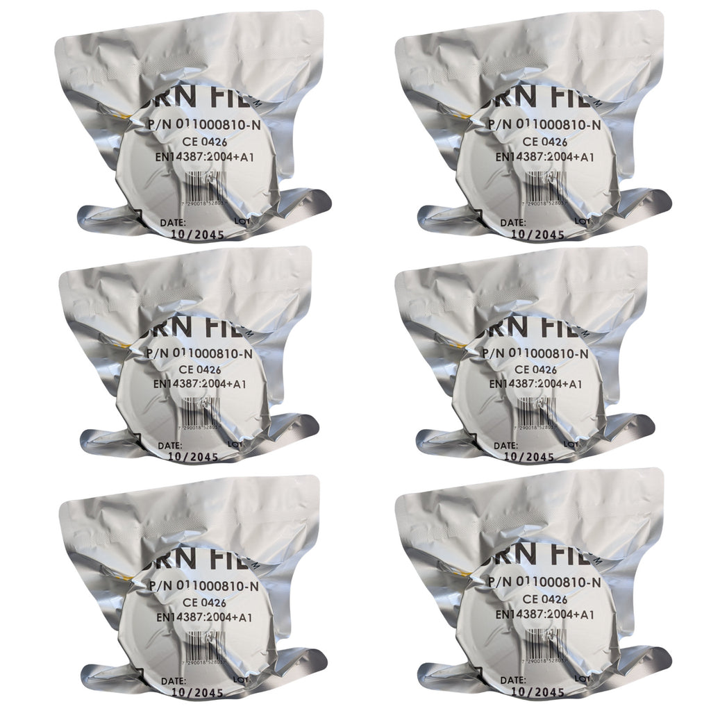 6 Israel Military 40mm NATO CBRN Chemical Gas Mask Respirator Air Filter Exp2045