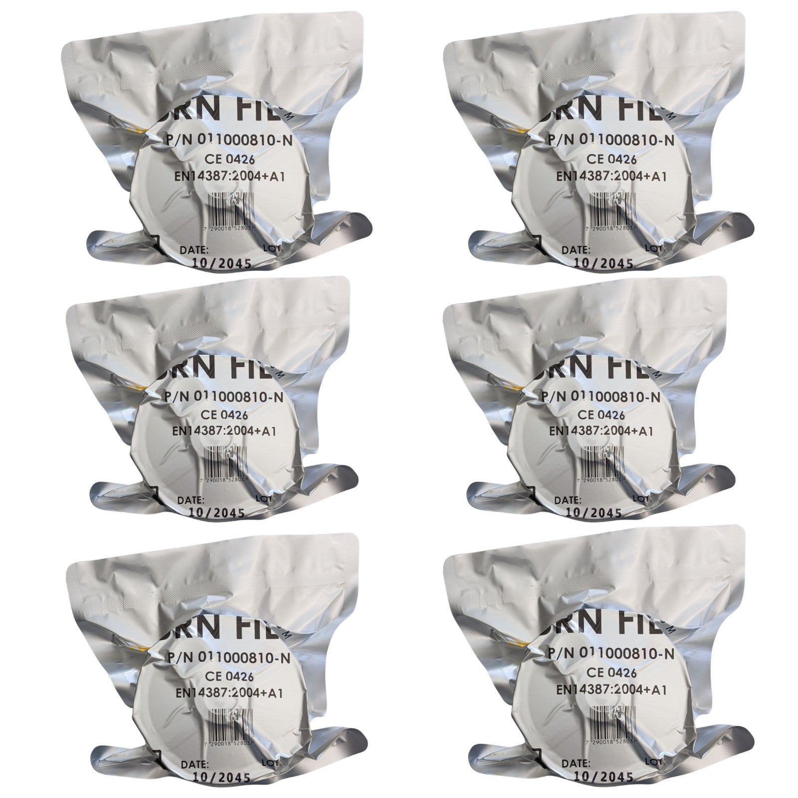 6 Israel Military 40mm NATO CBRN Chemical Gas Mask Respirator Air Filter Exp2045