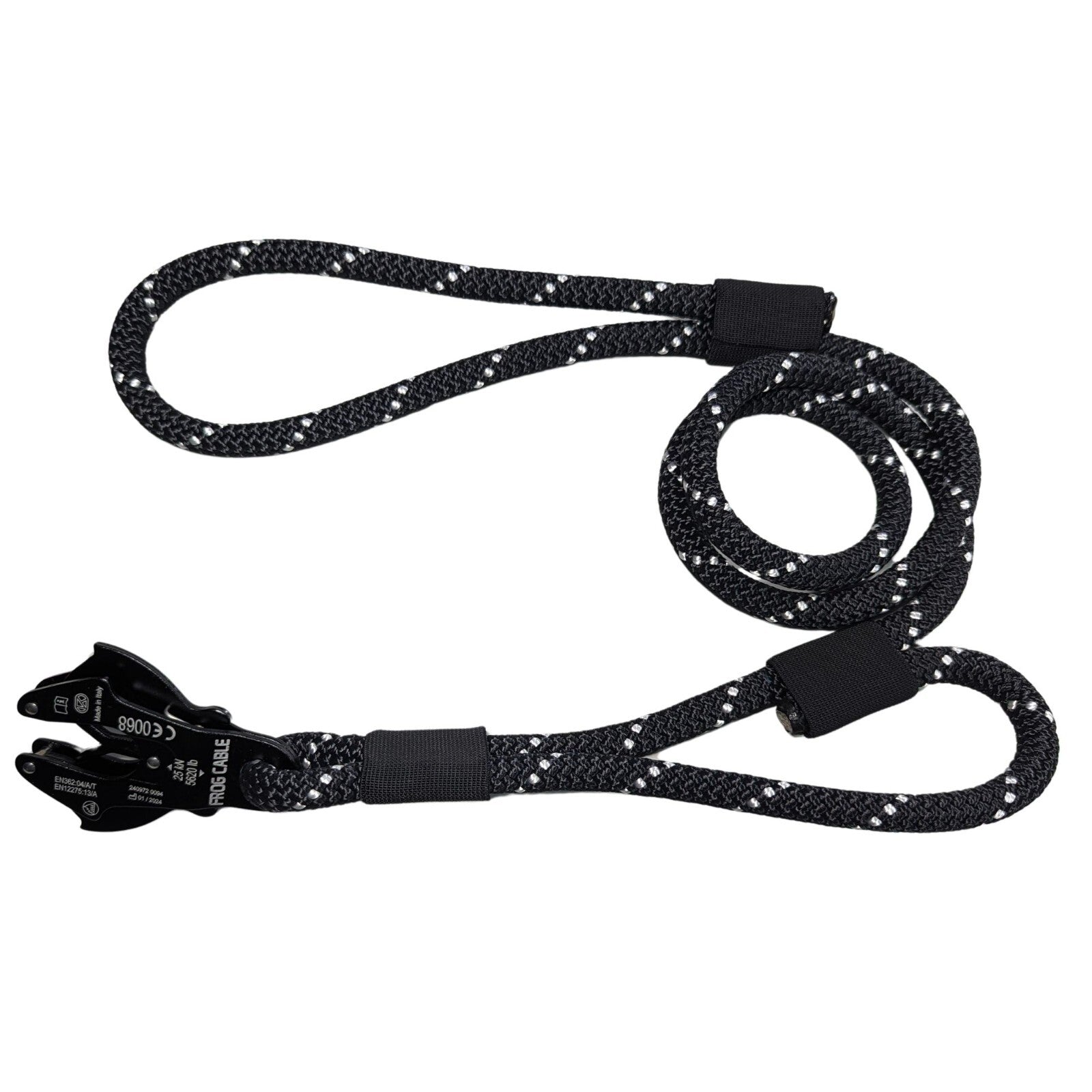 Professional Climbing Rope Double Handle Dog Leash Lead with Kong FROG Clip US Made