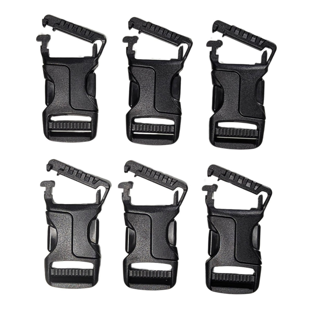 6 MOLLE Military Assault Pack Backpack 1" Webbing Quick Attach Snap Buckle Clips