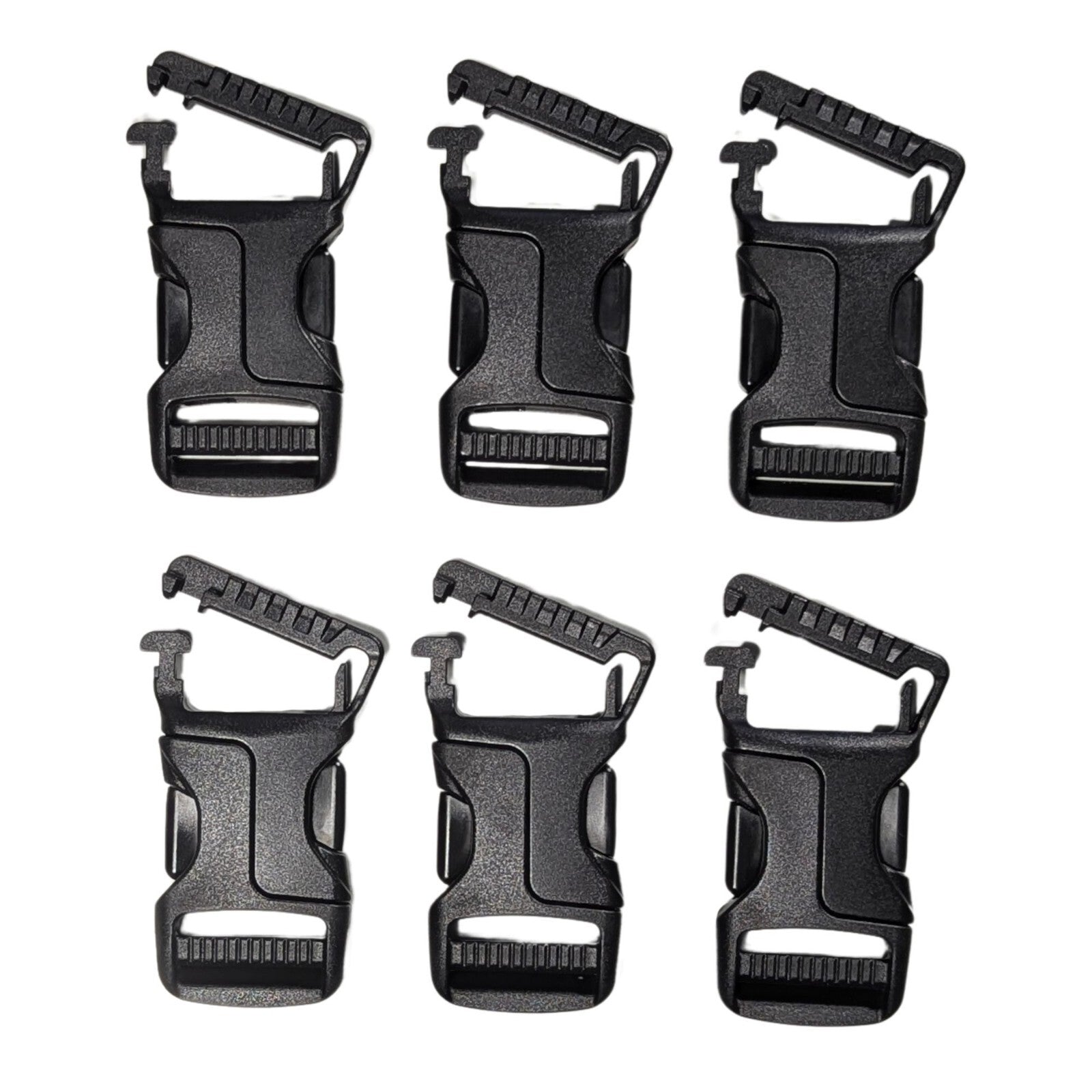 6 MOLLE Military Assault Pack Backpack 1" Webbing Quick Attach Snap Buckle Clips