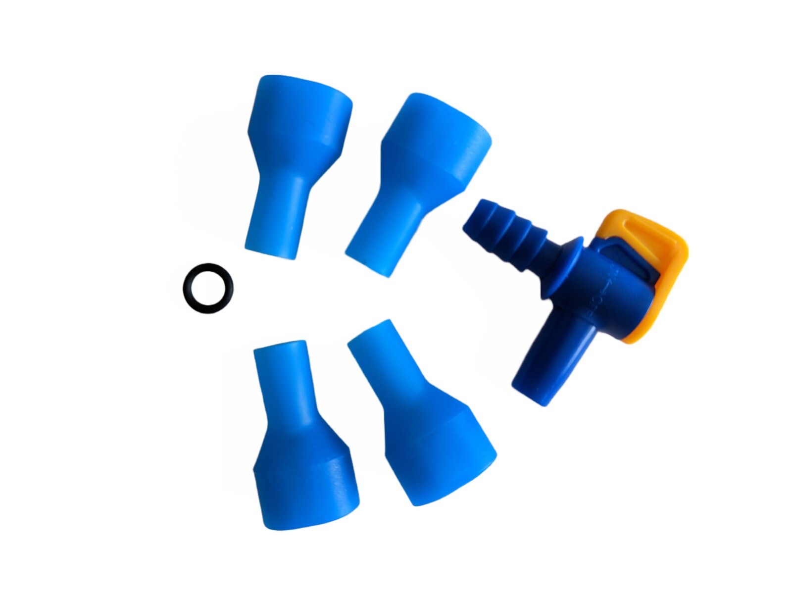 4 Replacement Hydration Reservoir Bladder Bite Valve Mouthpieces & On Off Valve